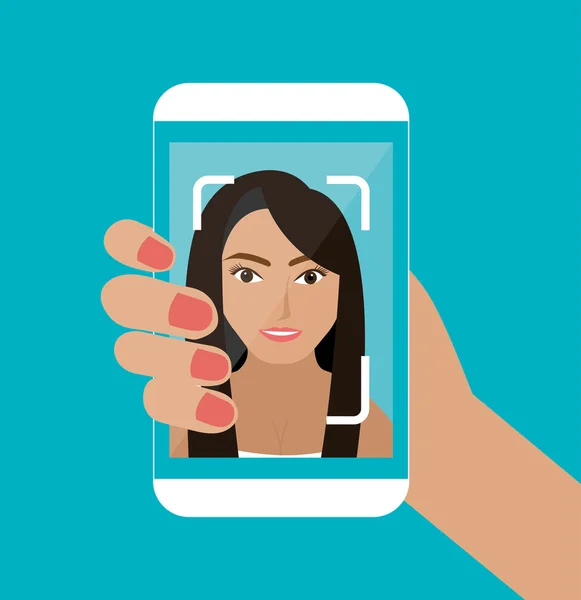 Selfie ontwerp, vectorillustratie. — Stockvector