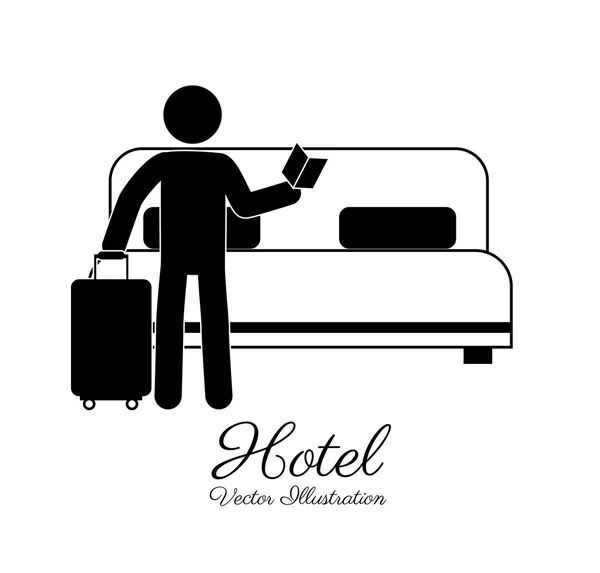 Hoteldesign, Vektorillustration. — Stockvektor