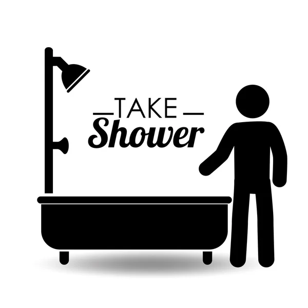 Douche ontwerp, vectorillustratie. — Stockvector