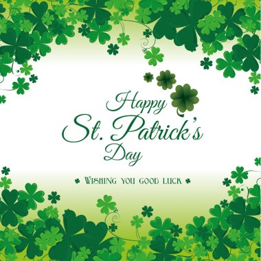 St patricks günü kart tasarımı, vektör çizim.