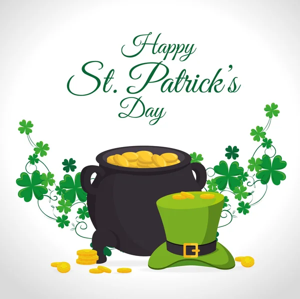 St patricks day card design, vektorillustration. — Stockvektor