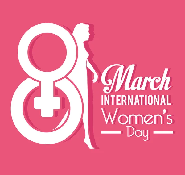 Womens day card design — Stock Vector