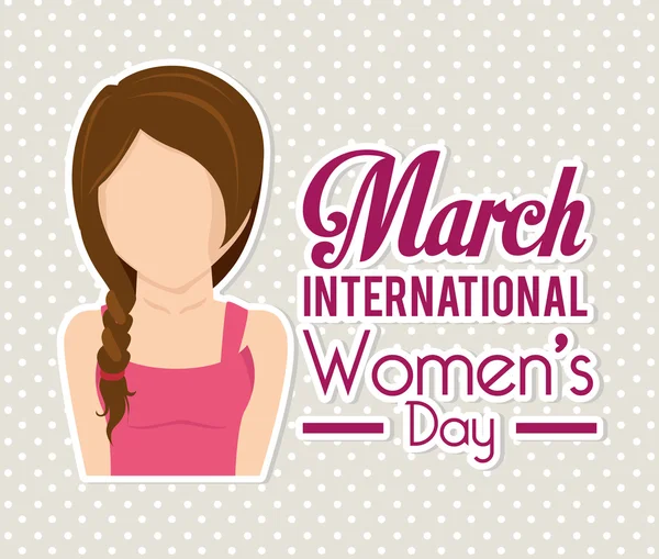 Womens day card design — Stock Vector