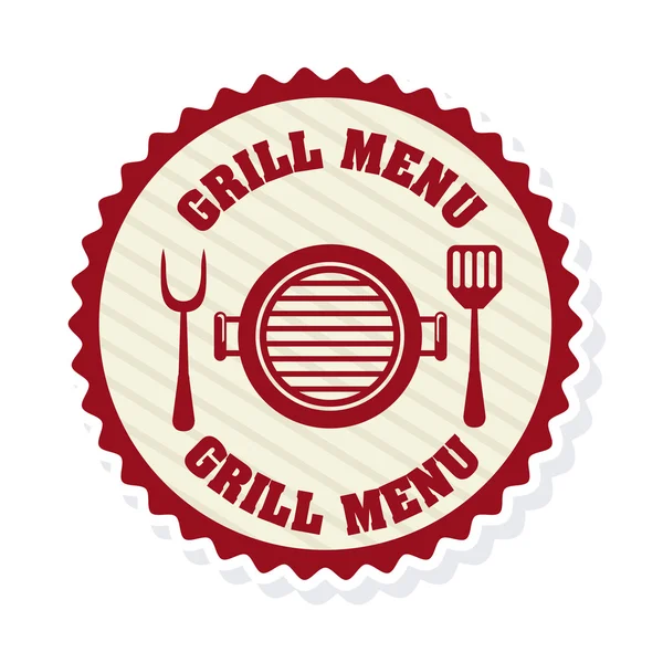 Grill menü design — Stock Vector