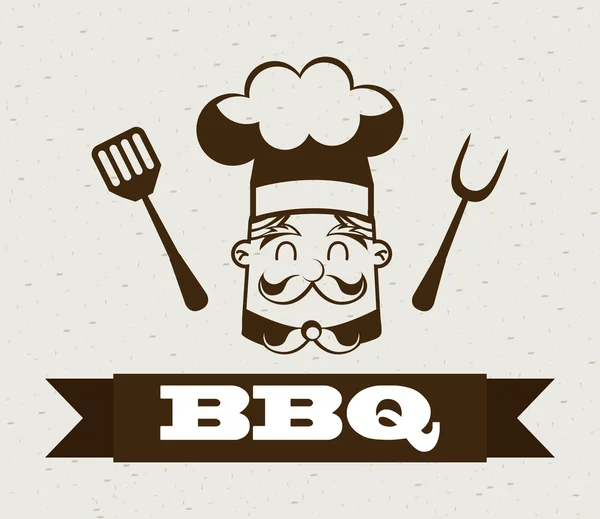 Conception de restaurant de barbecue — Image vectorielle