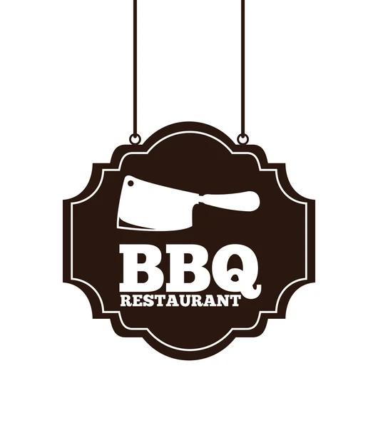 Barbecue restaurant design — Stock Vector