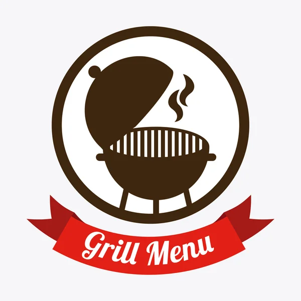 Conception de menu grill — Image vectorielle