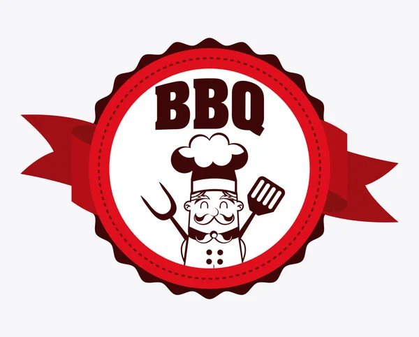 Barbecue restaurant ontwerp — Stockvector