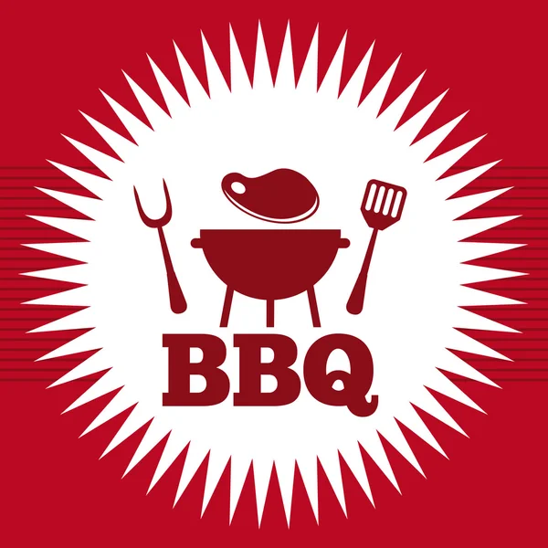 Conception de restaurant de barbecue — Image vectorielle