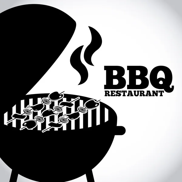 Barbecue restaurant ontwerp — Stockvector