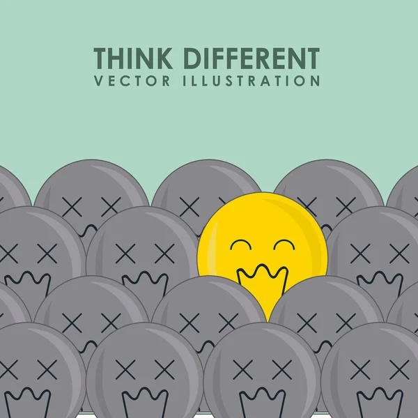 Think different — Stock Vector