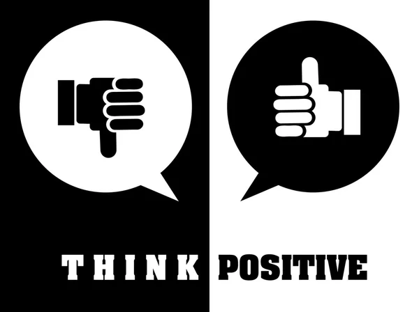 Think positive — Stock Vector