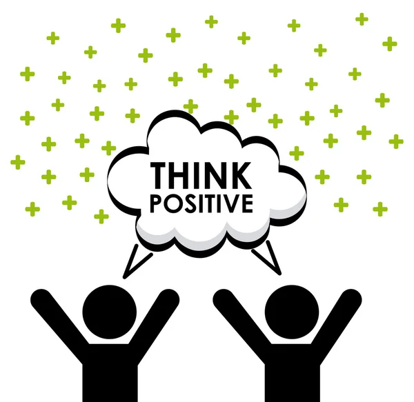 Think positive — Stock Vector