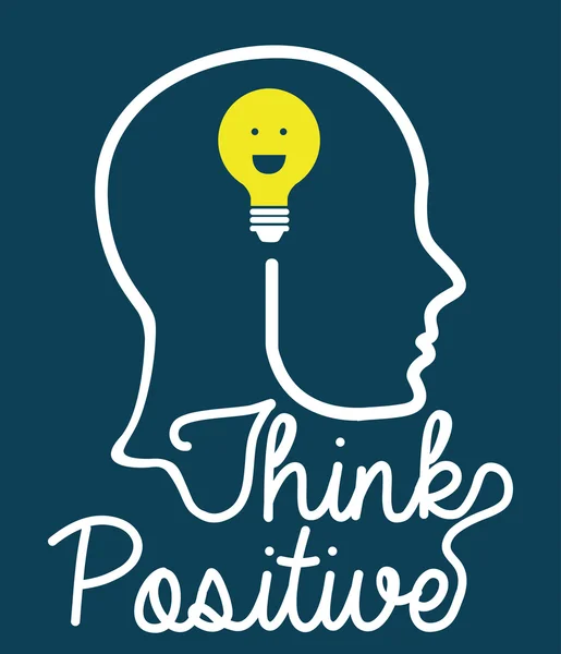 Think positive — Stock Vector