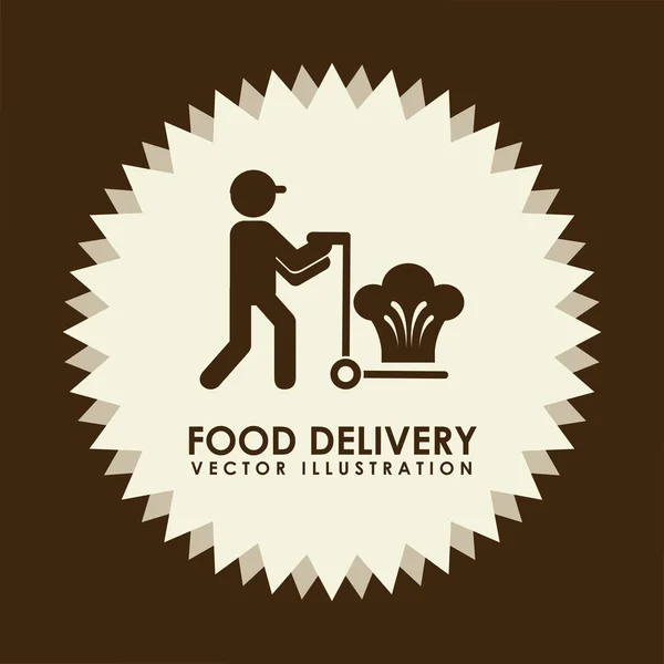 Diseño de entrega de alimentos — Archivo Imágenes Vectoriales