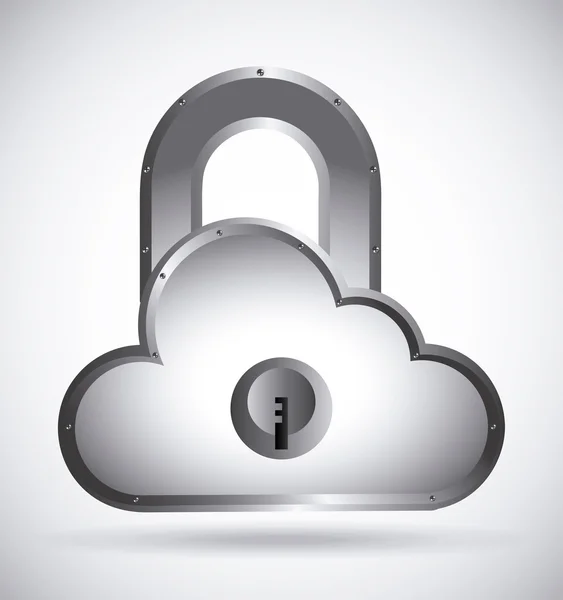 Cloud-Sicherheit — Stockvektor
