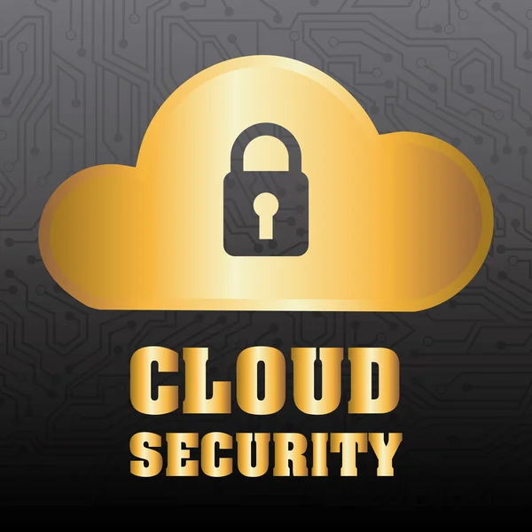 Cloud-Sicherheit — Stockvektor
