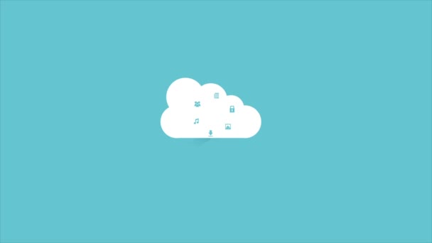 Σύννεφο υπολογιστών βίντεο animation — Αρχείο Βίντεο