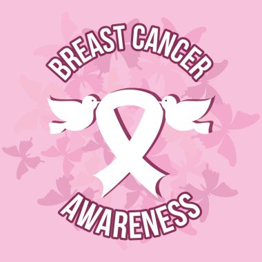 Meme kanseri tasarım, vektör çizim.