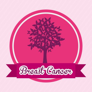 Meme kanseri tasarım, vektör çizim.