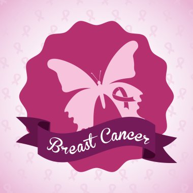 Meme kanseri tasarım, vektör çizim.