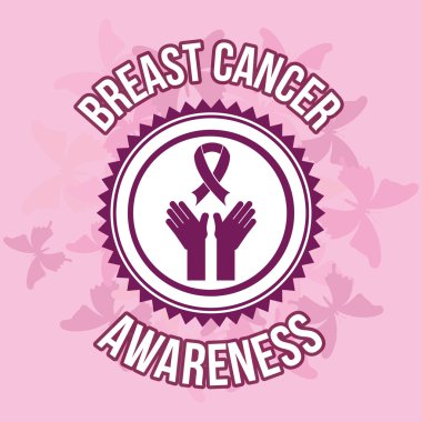 Meme kanseri tasarım, vektör çizim.