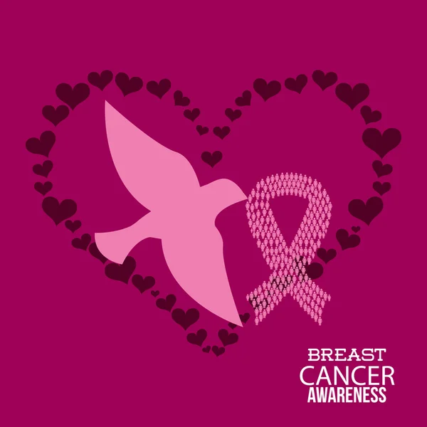 Breast cancer design, vector illustration. — Stock Vector