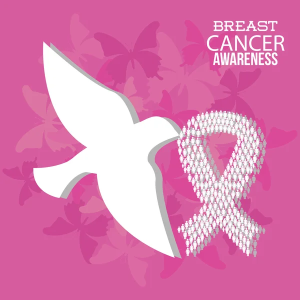 Breast cancer design, vector illustration. — Stock Vector