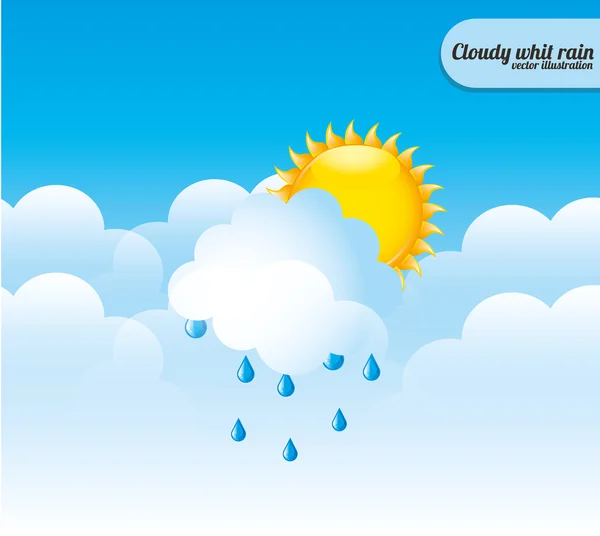 Cloudscape design, illustration vectorielle . — Image vectorielle