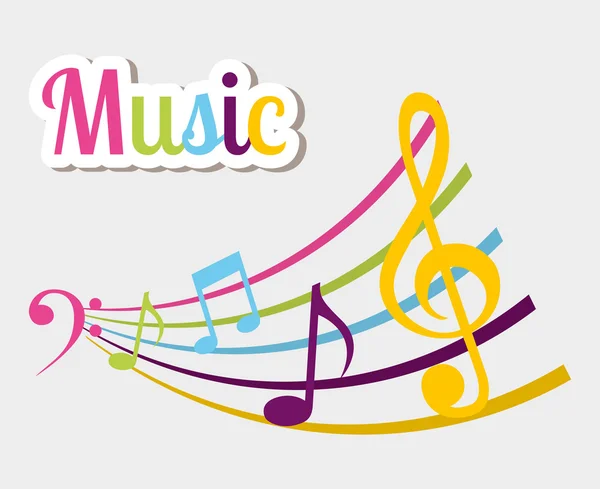 Music design, vector illustration. — Stock Vector