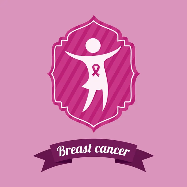 Breast cancer design, vector illustration. — Stock Vector