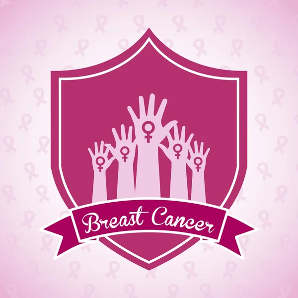 Breast cancer design, vektor illustration. — Stock vektor