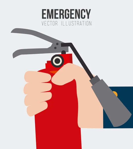 Diseño de emergencia, ilustración vectorial . — Vector de stock