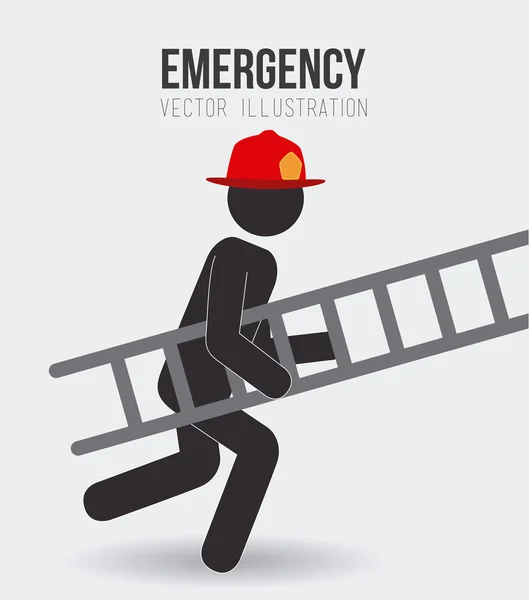 Desenho de emergência, ilustração vetorial . — Vetor de Stock