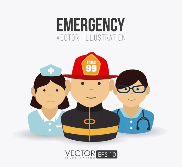 Diseño de emergencia, ilustración vectorial . — Vector de stock