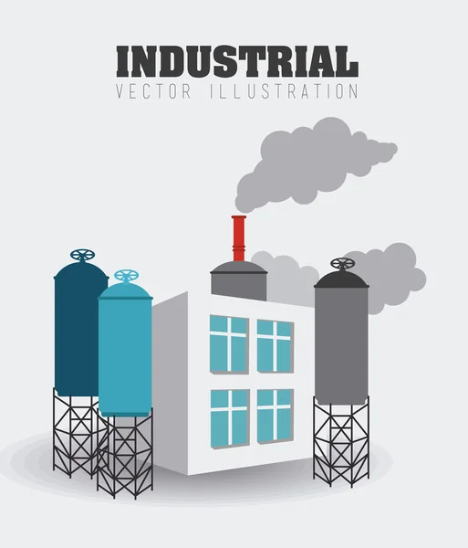 Desenho da indústria, ilustração vetorial . — Vetor de Stock