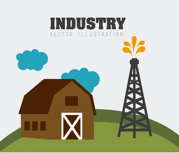 Desenho da indústria, ilustração vetorial . —  Vetores de Stock