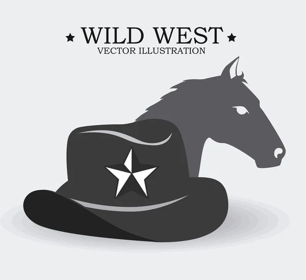 Westerse ontwerp, vectorillustratie. — Stockvector