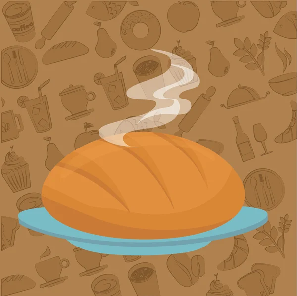 Diseño de panadería, ilustración vectorial . — Vector de stock