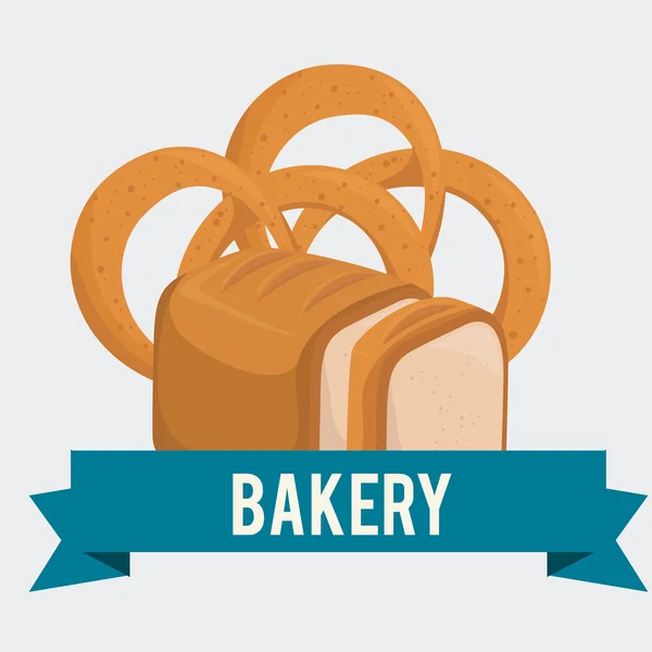 Bakkerij ontwerp, vectorillustratie. — Stockvector