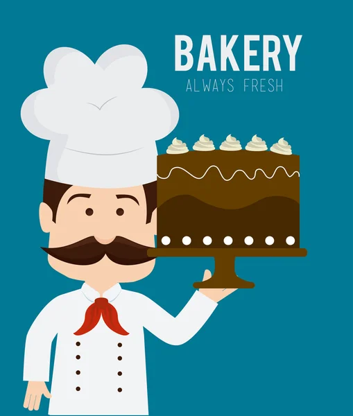 Bakkerij ontwerp, vectorillustratie. — Stockvector