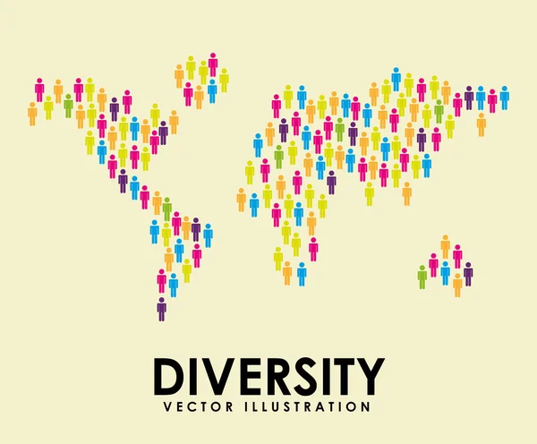 Design della diversità — Vettoriale Stock