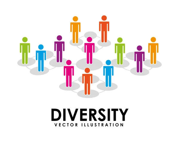 Design de diversidade — Vetor de Stock