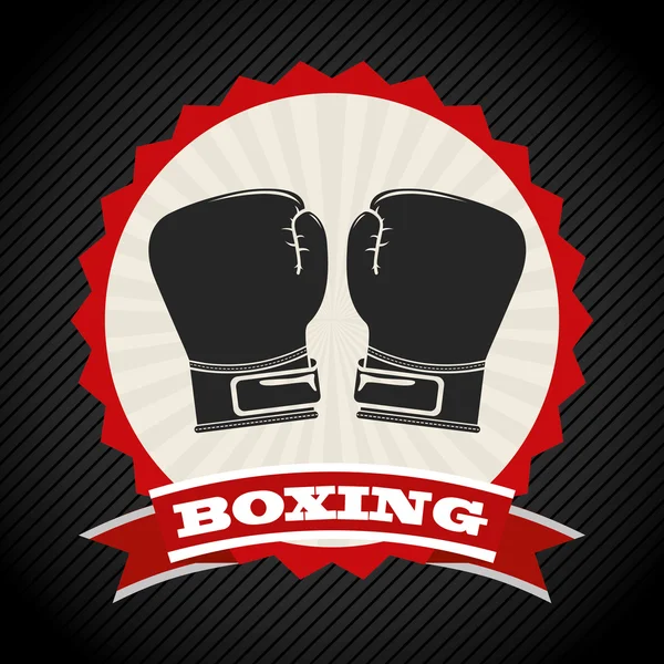 Emblema de boxeo — Vector de stock