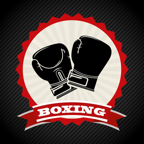 Emblema de boxeo — Vector de stock