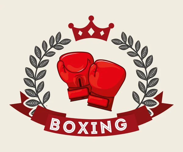 Emblema de boxeo — Vector de stock