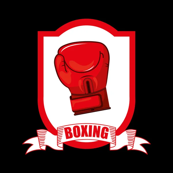 Emblema de boxeo — Vector de stock