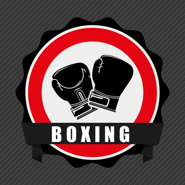 Boxning emblem — Stock vektor