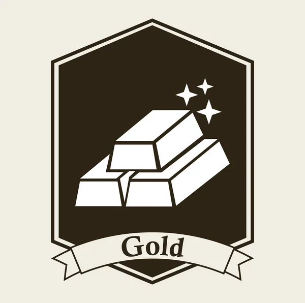 Projeto de ouro bullion — Vetor de Stock