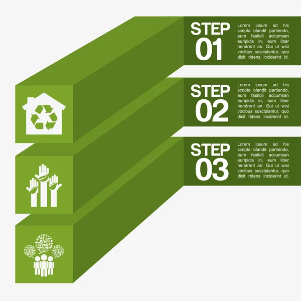 Infográficos de ecologia —  Vetores de Stock